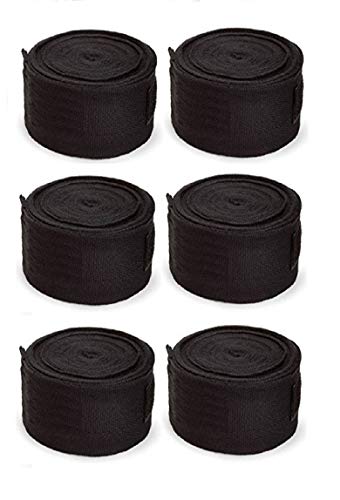 VENOM 3 Pair Cotton Material (Length : 180 Inch) Boxing Hand Wraps Elastic Hand & Wrist Support for Kickboxing Training Gym Workout (Black. Black, Black) (B0BJ2PZ1XB) Amazon Price History, Amazon Price Tracker