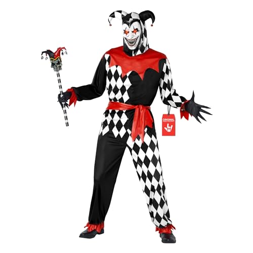 Morph Hofnarr Kostüm Herren, Kasperl Kostüm, Harlekin Kostüm Herren, leuchtende Maske Gaukler Kostüm, Hofnarren Kostüm, Kostüm Hofnarr Größe M Morph Hofnarr Kostüm Herren, Kasperl Kostüm, Harlekin Kostüm Herren, leuchtende Maske Gaukler Kostüm, Hofnarren Kostüm, Kostüm Hofnarr Größe M