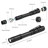 Flintronic LED Taschenlampe Mini, 2 Stück, 200 Lumens Pen Light, Wasserdicht Stift Licht für Camping/Wandern/Haushalt, 2*AAA-Batterien (Nicht Enthalten)