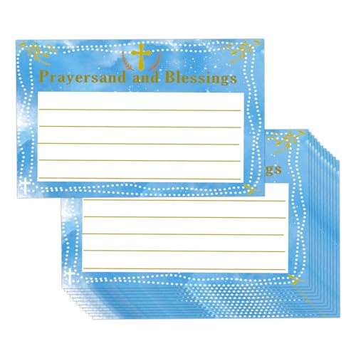 Morbanner Prayer and Blessing Cards, 4x6 Inch Prayer Request Christian