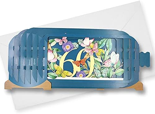 Message in A Bottle Flowers 60th Pop Up Birthday Greeting Card by Alljoy Cards MIB105 MIB105