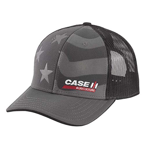 Case IH Debossed Flag Premium Mesh Back Cap 377764 Black One Size