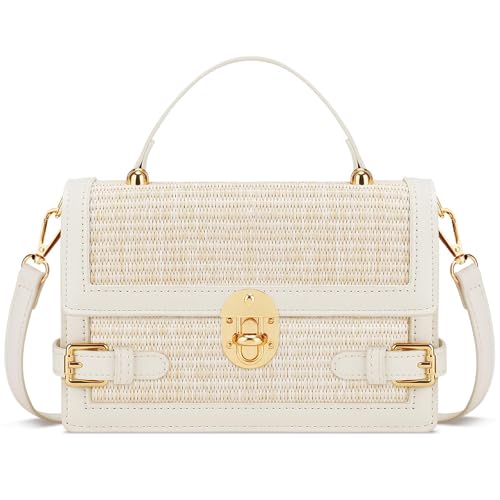 Image of KKXIU Straw Purse for Women, Summer Beach Shoulder Bag for Vacation