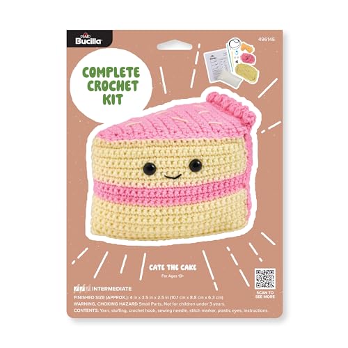 Image of Bucilla Complete Crochet Kit, Cate the Cake, 5 inch
