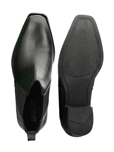 Image of HERMIZ Men's Chelsea Boots | Handcrafted | High Ankle Boot| Comfortable Formal Office & Casual Wear Shoes