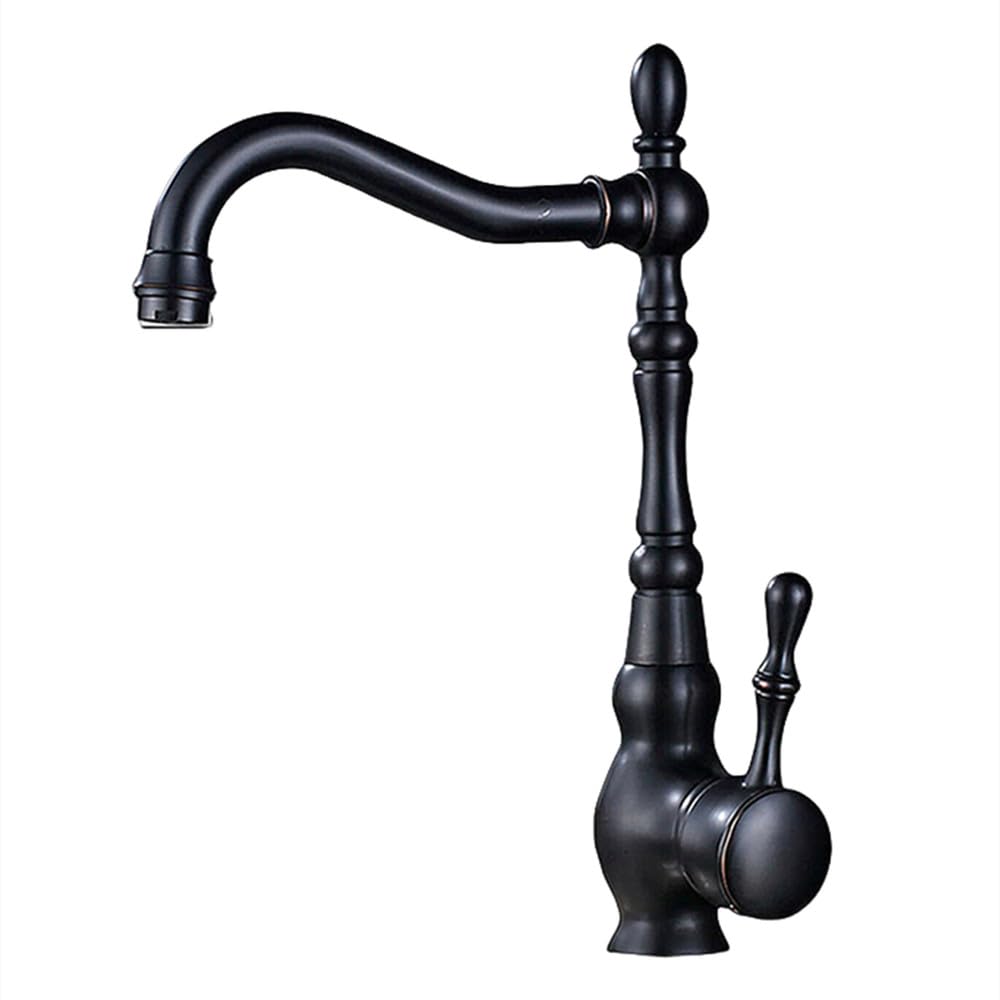 Robinet de cuisine classique mitigeur chaud froid sur pont avec bec laiton rotatif