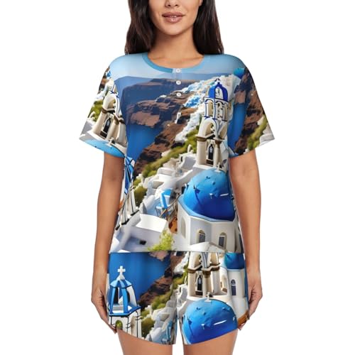 Pyjama deux pièces femme avec short pour éviter la chaleur et rester élégante