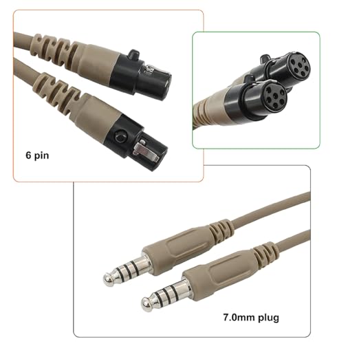 Câble adaptateur double canal pour casque TAC700 HEARFALCOM version DE