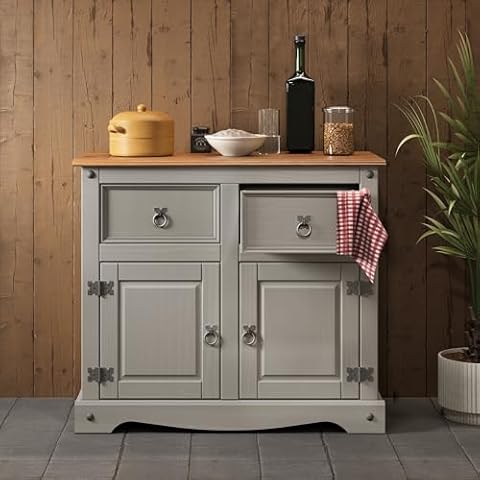 Corona Grey Wax 2 Door Sideboard Cover