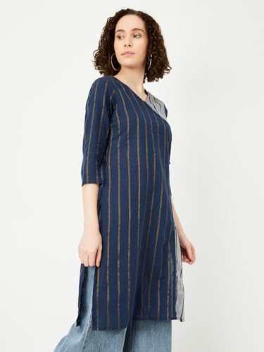 Image of Max Women's Cotton Straight Fit Straight Kurta