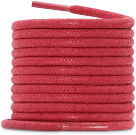 WEGOODZF Ronde gewaxte katoenen schoenveters: 3,5 mm dikke wax schoenveters, veelkleurige vervangende schoenveters, 2 paar voor mannen, vrouwen, kinderen, 01 Zwart, 47.3Inch (120CM