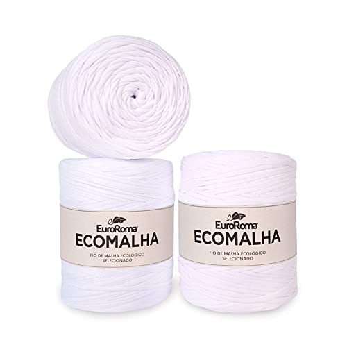 Fio de Malha EuroRoma Ecomalha 140m Kit com 3 unidades - Tons de Branco