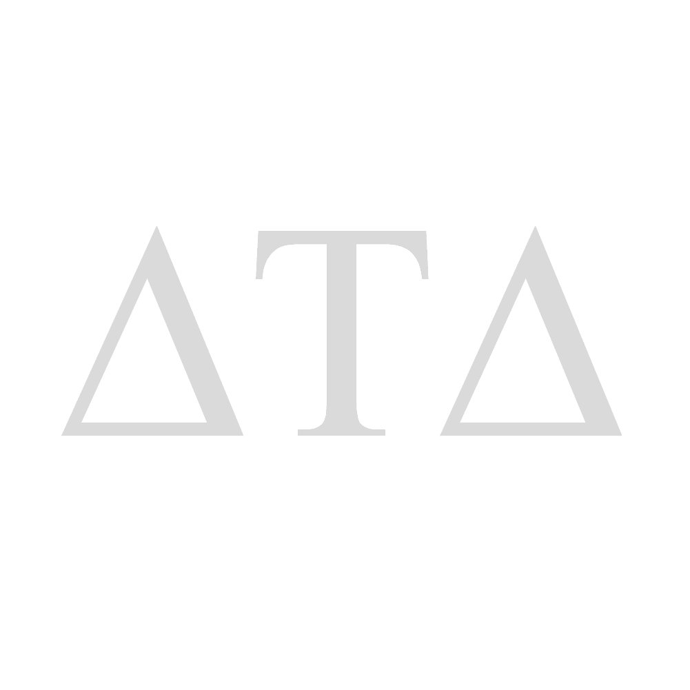 STICKER DAD (2 Pack) Delta Tau Delta Fraternity V1 Greek Vinyl Decal by StickerDad® (Officially Lisensed) - Size: 4", Color: Gray- Windows, Walls, Bumpers, Laptop, Lockers, etc.