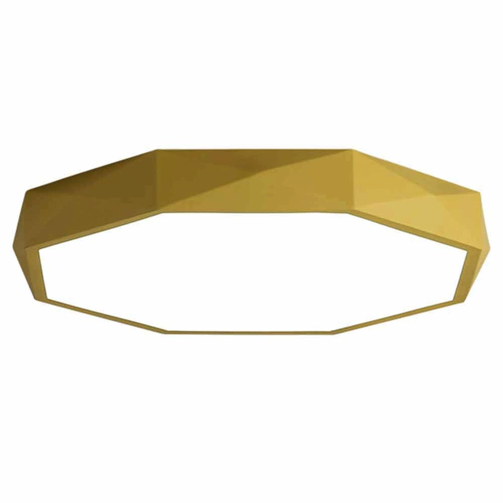 DUddTTW Octagonal Ceiling Light Fixture Dimmable Flush Mount Lighting LED Ceiling Lamp 3000K/5000K/6000K Chandelier Close to Ceiling Light(Gelb,40cm/15.7in)