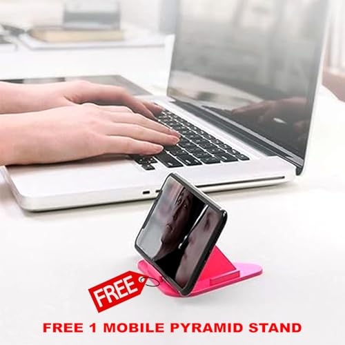 Image of Multipurpose Desk Organizer Basket | 2 Free Mobile Pyramid Stand | Compact and Stackable | For Kitchen, Bathroom, Office, Makeup| Multicolour | 23 x 8 x 5 cm | Plastic | Pack of 12