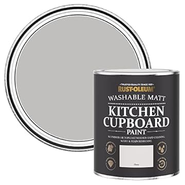 Rust-Oleum Grey Kitchen Cupboard Paint in Matt Finish - Fleur 750ml