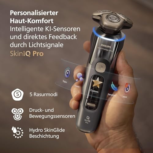 Image of Philips World's No.1 Electric Shaver for Man|AI-powered|Hydro SkinGlide Flex Heads + Precision Trimmer|Triple Lift & Cut |100% Waterproof|3 min Quick Charge| 5 Smart Controls | 7yr Warranty | X9402 /46