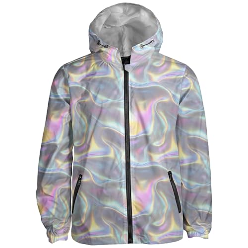 Windbreaker Rain Jacket Women Men, Water Resistant Lightweigh Hooded Athletic Running Jacket2