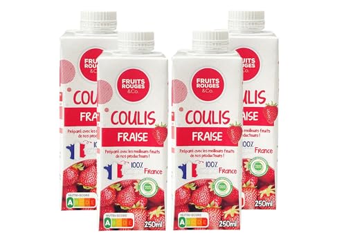 Coulis de fruits - Fraise lot de 4x250g - FRUITS ROUGES & Co.