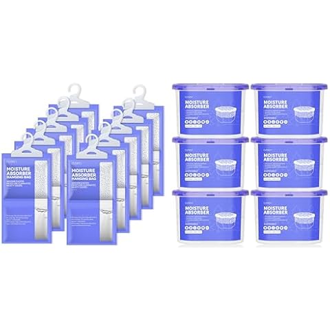 CLEVAST Moisture Absorbers Packets 10 Pack + CLEVAST Moisture Absorbers Boxes 6 Pack Cover