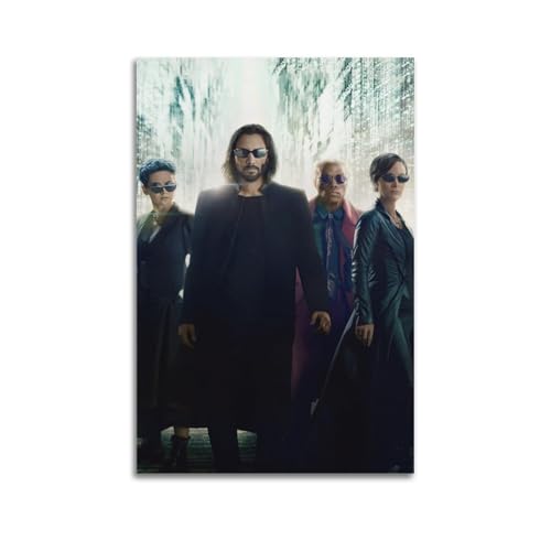 FOWNJCIA Póster decorativo de la película The Matrix, lienzo para pared e impresión artística moderna para decoración de dormitorio familiar, 40 x 60 cm