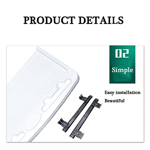 Bandeja grande para teclado debajo del escritorio de 20 x 9.8 pulgadas con soporte de peso de 20 libras, soporte ajustable para teclado para oficina en casa y escritorio de computadora, mouse Drer