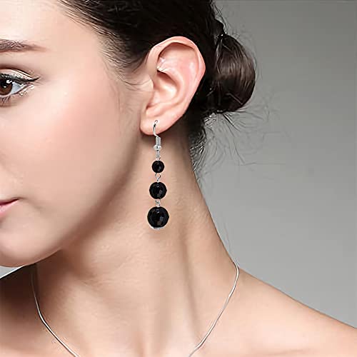Natural Round Agate Earrings For Women Minimalist Earrings Agate Stone Bead Tassel Dangle Earrings For Women Gift #TOP3
