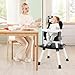 BABY JOY Baby High Chair, 8 in 1 Convertible Highchair for Babies & Toddlers | Booster Seat | Table and Chair Set | Building Block Table | Toddler Chair with Safety Harness, Removable Tray (Black)