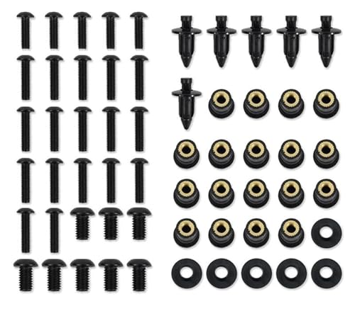 Visserie carénage VFR800 boulons clips noirs pour habillage moto 1998-2001