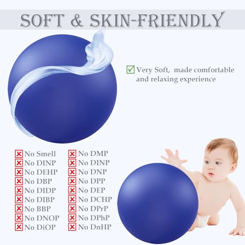 Image of PL-0003 Soft Exercise Ball, Anti-Burst Yoga Ball Chair Supports 2200lbs PL-0003