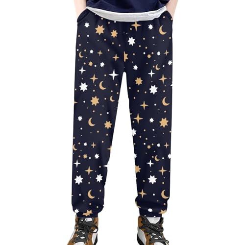 Little Boys Pants Kids Cartoon Print Sweatpants with Pockets Teen Boys Trendy Long Trousers Size 4-15T2
