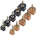 50 Pairs High Heel Shoes Repair Tips Durable Repair Heel Caps Taps Pins Non-Slip Shoes Replacement Dowels Pad Heel Protector Plates Covers Silent Heel,5 Sizes,7,9,10,11,12mm,U Shape,Apricot