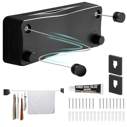 Lista de Tendederos - los más vendidos. 45 GALASALA Tendedero Retractil Pared, tendedero retractil para Ropa, tendederos Ropa Ajustable 5.2 M, Tendederos Retractiles Exterior Interiores con Capacidad de 25 KG