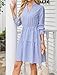 Theenkoln Womens Casual Midi Dress: Short Sleeve V-Neck Empire Waist Gingham Spring Fashion Trendy Trendy Tiered Formal Dresses Blue Medium