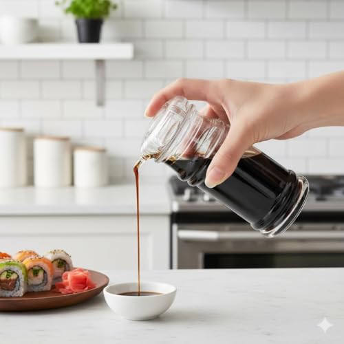 Image of Shatterproof Acrylic Oil Dispenser - Durable, Airtight, and Ergonomic Clear Design Container for Fresh, Mess-Free Oil Dispensing Bottle - Kitchen Accessories - Ideal for All Types of Oils (250ml)