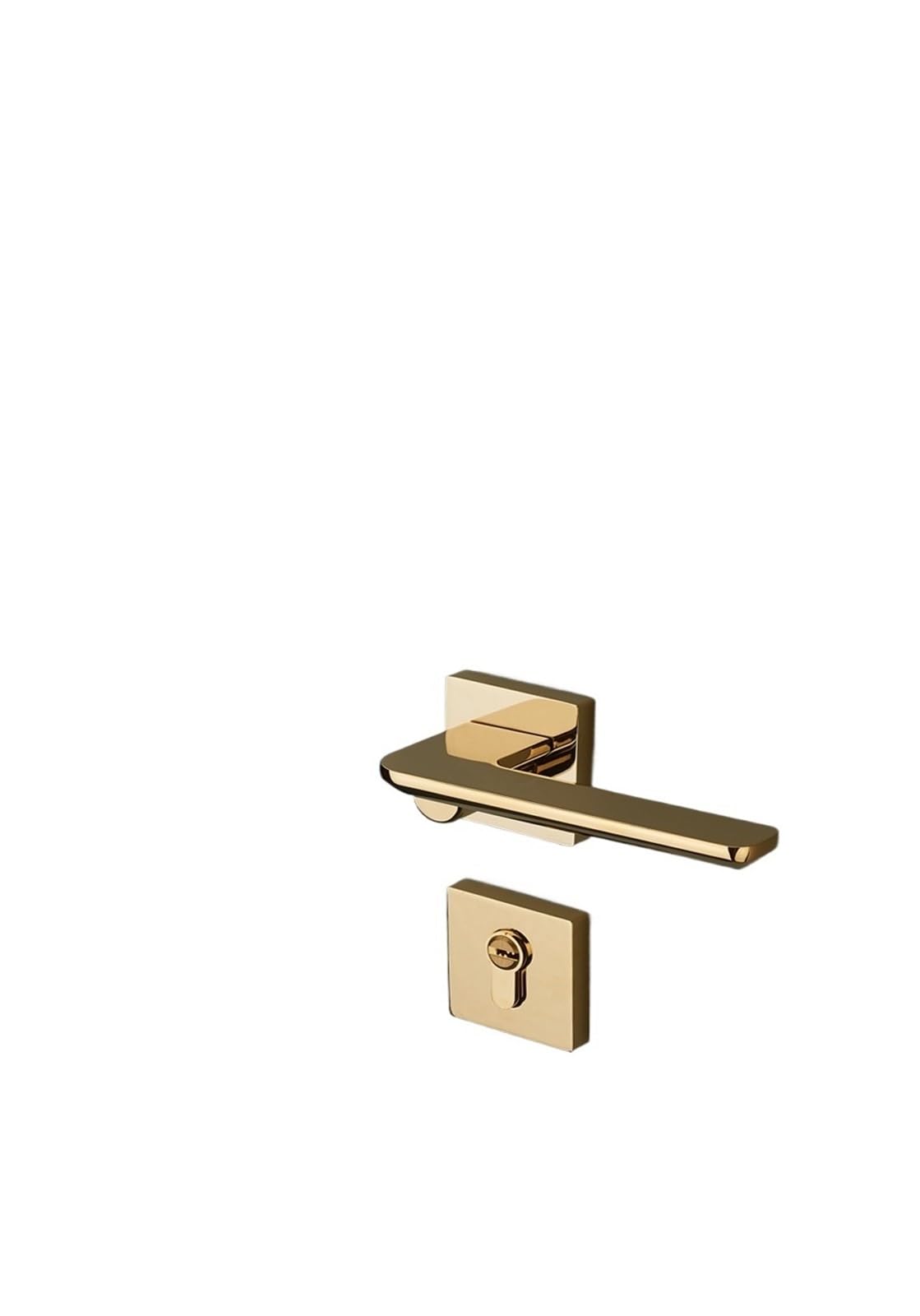 Serrure de porte intérieure fendue dorée D32 S961 en alliage de zinc