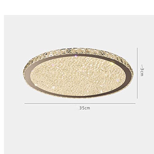 Genérico Lámparas de araña, Luces de iluminación techo cristal LED con control remoto Compatible with sala estar, ., cocina, lámpara (color: bicolor)(Promise Dimming)