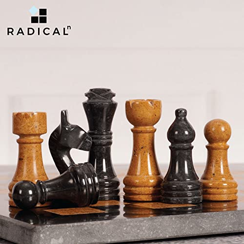 Radicaln Chess Set Handmade Black And Golden Full Marble Chess Board Game Set - Staunton Marble Tournament Two Players Full Chess Game Table Set - Non Wooden - Non Backgammon #TOP3