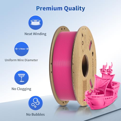 Image of ANYCUBIC PLA Filament 1.75mm Bundle, RFID 3D Printing PLA Filament 1.75mm Dimensional Accuracy + /- 0.02mm, 1KG Spool (2.2 lbs), 4KG Magenta + Vibrant Yellow + Cyan + Bright White