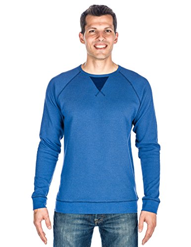 Noble Mount Mens Solid Thermal Long Sleeve T-Shirt - with Contrast Stitching