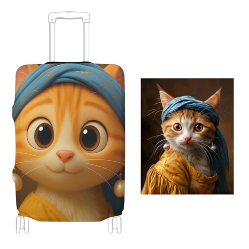 CHIFIGNO Custom Stylized Character Portrait Suit Case Cover, Custom Illustration Portrait Fits 22-24 Inch - Main Image