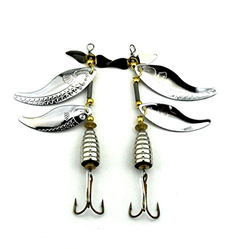 LENPABY 5PCS Jigs Fishing Lures, Casting Fishing Lures Blade Baits,10cm Fishing Spoons Lure 14.6g Casting Metal Fishing Spoons