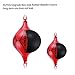 Double End Ball with Pump Boxing Ball Speed Training Ball Leather Speed Bag Punching Dodge MMA with Ring Locking for Training Gym Exercise Agility (Red)