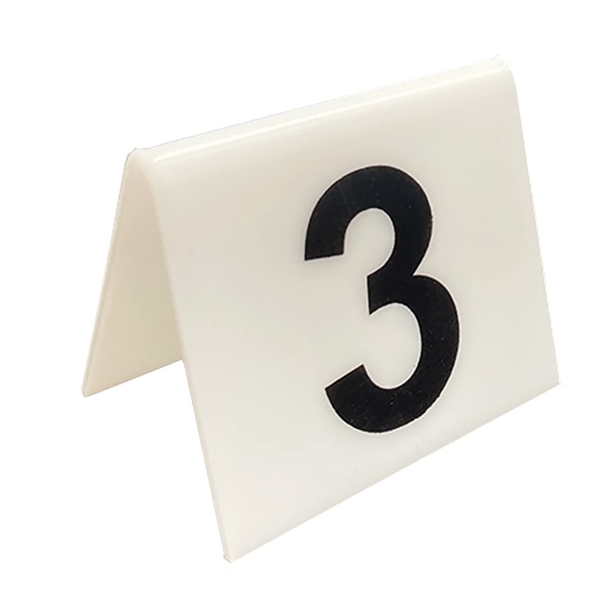 Tarjetas de acrílico para Colocar números de Mesa (1-30/60, 63 x 55 mm), Etiquetas de Doble Cara para Colocar Asientos de Mesa, letreros Flexibles para restaurantes (1 a 60, Blanco)