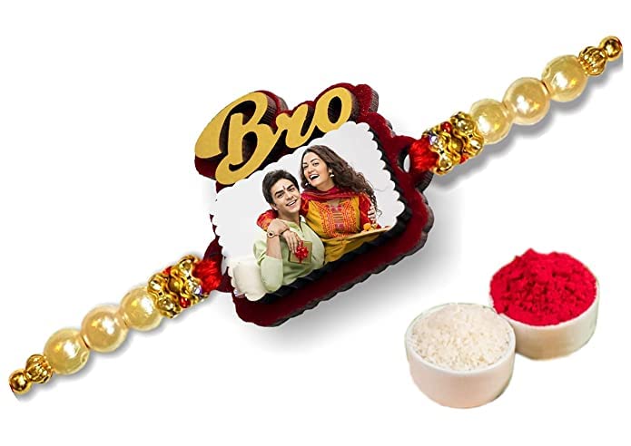 Precious Arts White Stone Metal Customized to Photo print Rakhi for Men ( Multicolour) (B08CDYWWB4) Amazon Price History, Amazon Price Tracker