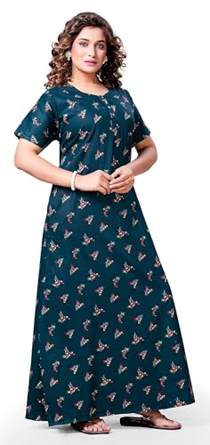 Keyocean Women's Printed Cotton Nighty, Maxi - Free Size - Image 3