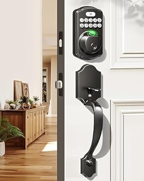 electronic deadbolt with handle