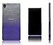 Xcessor Transition Color Flexible TPU Case for Sony Xperia Z3. With Gradient Silk Thread Texture. Transparent / Purple