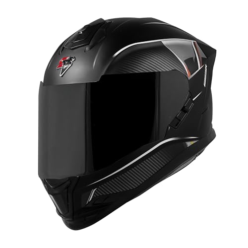 Steelbird SBH-57 Carbon Fighter ISI and DOT Certified Full Face H...