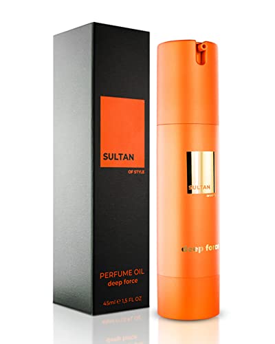 Sultan of Style Deep Force Parfum Oil Herren - Intensiver & Eleganter Orient Duft - 100% Alkoholfrei - Pflegende Ätherische Öle - Geschenke für Männer